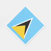 Flagge von St. Lucia Serviette (Ecke)