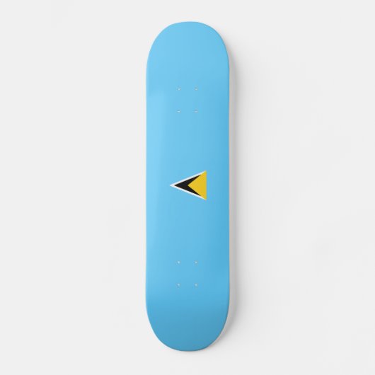 Flagge von St. Lucia Skateboard (Vorderseite)