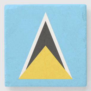 Flagge von St. Lucia Steinuntersetzer
