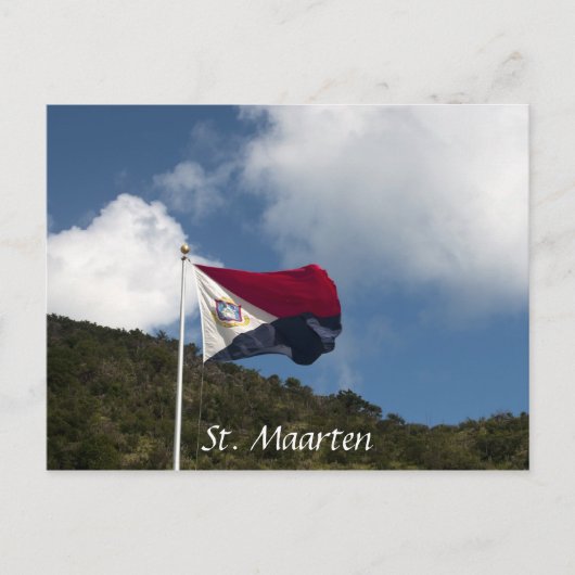 Flagge von St. Maarten Postkarte (Vorderseite)