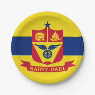 Flagge von St. Paul, Minnesota-Papierteller Pappteller