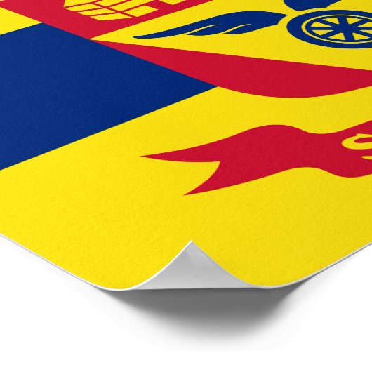 Flagge von St. Paul, Minnesota Poster (Ecke)