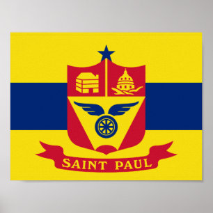Flagge von St. Paul, Minnesota Poster