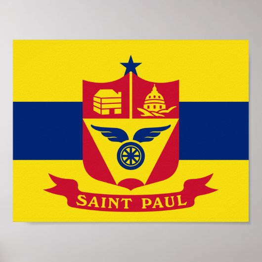Flagge von St. Paul, Minnesota Poster (Vorne)