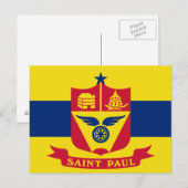 Flagge von St. Paul, Minnesota Postkarte (Vorne/Hinten)