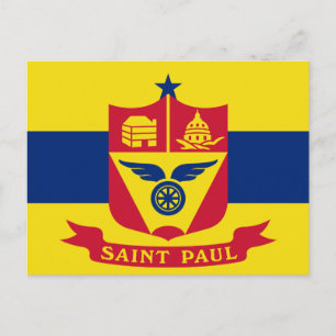 Flagge von St. Paul, Minnesota Postkarte