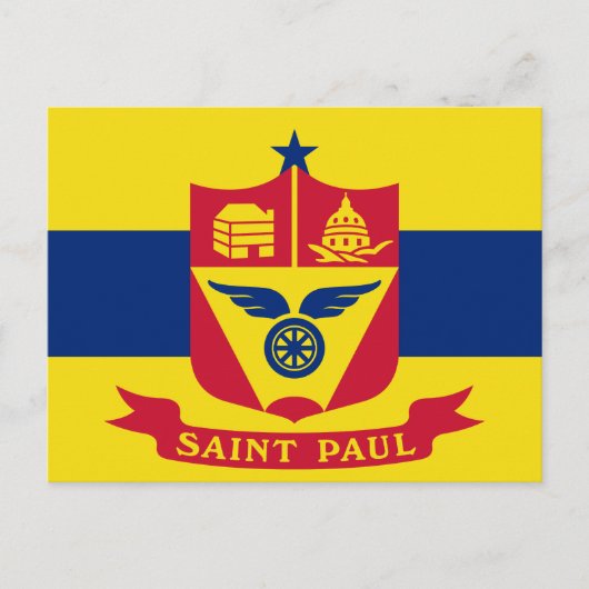 Flagge von St. Paul, Minnesota Postkarte (Vorderseite)
