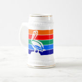 Flagge von St. Petersburg, Florida Bierglas (Vorderseite Links)