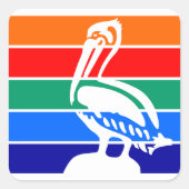 Flagge von St. Petersburg, Florida Quadratischer Aufkleber (Vorderseite)