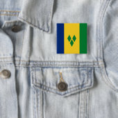 Flagge von St. Vincent und die Grenadinen Button (Beispiel)