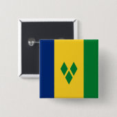 Flagge von St. Vincent und die Grenadinen Button (Vorne & Hinten)