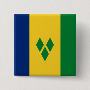 Flagge von St. Vincent und die Grenadinen Button