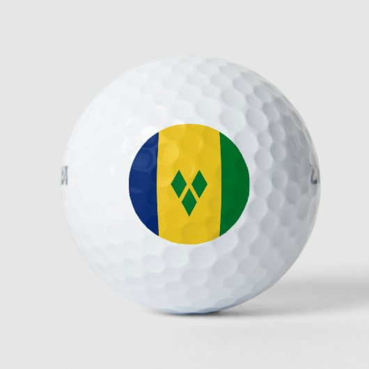 Flagge von St. Vincent und die Grenadinen Golfball (Vorderseite)