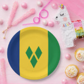 Flagge von St. Vincent und die Grenadinen Pappteller (Party)