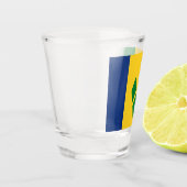Flagge von St. Vincent und die Grenadinen Schnapsglas (Links)