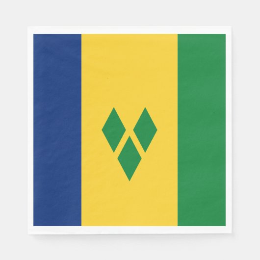 Flagge von St. Vincent und die Grenadinen Serviette (Vorderseite)