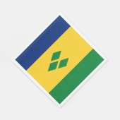 Flagge von St. Vincent und die Grenadinen Serviette (Ecke)