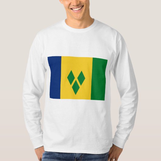 Flagge von St. Vincent und die Grenadinen T-Shirt (Vorderseite)