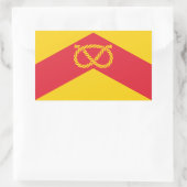 Flagge von Staffordshire Rechteckiger Aufkleber (Tasche)