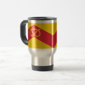 Flagge von Staffordshire Travel Mug Reisebecher (Vorderseite Links)