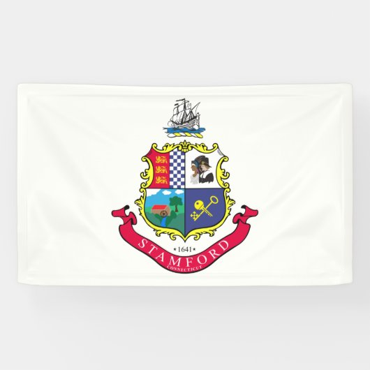 Flagge von Stamford (Connecticut) Banner (Horizontal)