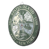 Flagge von Staten Island (Stadtbezirk von New York Dartscheibe (Vorderseite rechts)