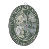 Flagge von Staten Island (Stadtbezirk von New York Dartscheibe (Vorderseite Links)