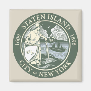 Flagge von Staten Island (Stadtbezirk von New York Magnet