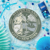 Flagge von Staten Island (Stadtbezirk von New York Pappteller (Party)