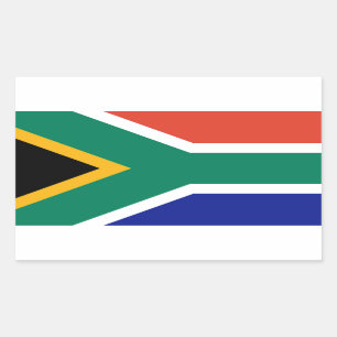 Flagge von Südafrika Bokke Rechteckiger Aufkleber