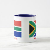 Flagge von Südafrika Tasse (Zentrum)