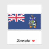 Flagge von Südgeorgien und Südsandwich-Inseln Aufkleber (Blatt)