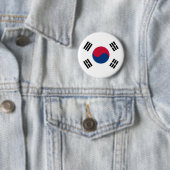 Flagge von Südkorea auf Button-/Knopf-Abzeichen Button (Beispiel)