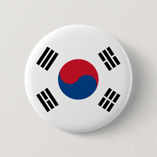 Flagge von Südkorea Button (Vorderseite)