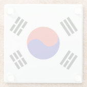 Flagge von Südkorea Glasuntersetzer (Rückseite)