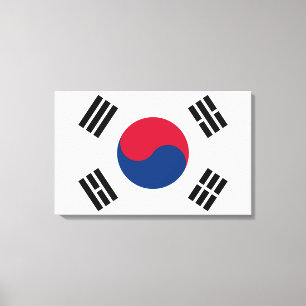 Flagge von Südkorea Leinwanddruck