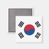Flagge von Südkorea Magnet (Vorderseite/Rückseite)