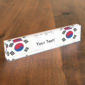 Flagge von Südkorea Namensplakette (Seite)
