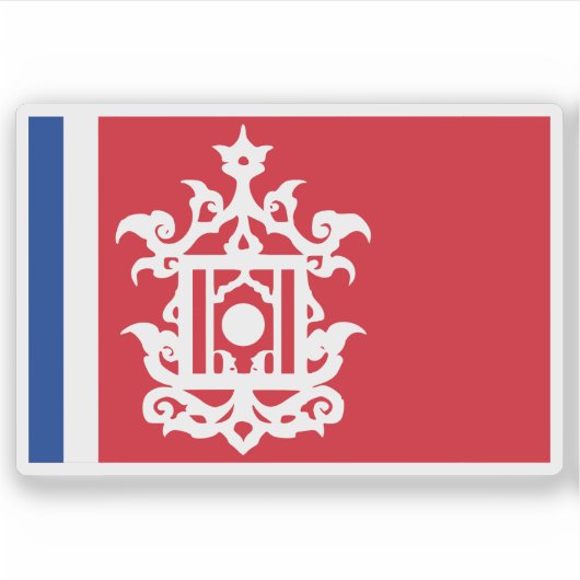 Flagge von Sulu (Ende des 19. Jahrhunderts) Aufkleber (Vorderseite)