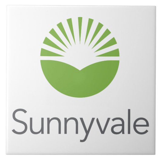Flagge von Sunnyvale (Kalifornien) Fliese (Vorderseite)