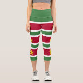 Flagge von Surinam Capri Leggings (Vorderseite)