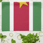Flagge von Surinam Geschirrtuch (Gefaltet)