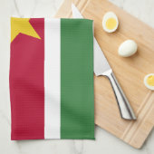 Flagge von Surinam Geschirrtuch (Viertel Falte)