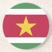 Flagge von Surinam Getränkeuntersetzer (Vorne)