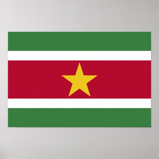Flagge von Surinam Poster (Vorne)