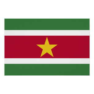 Flagge von Surinam Poster