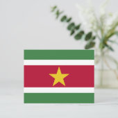 Flagge von Surinam Postkarte (Stehend Vorderseite)