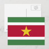 Flagge von Surinam Postkarte (Vorne/Hinten)