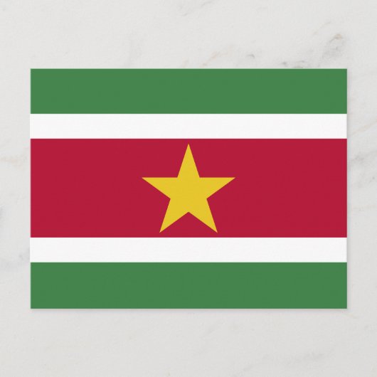 Flagge von Surinam Postkarte (Vorderseite)