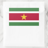 Flagge von Surinam Rechteckiger Aufkleber (Tasche)